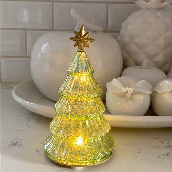 Lenox Lit Mercury Glass Pine Tree - Picture 3 of 16